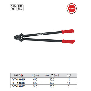 Cortacables Yato YT-18615 con Cuchilla Recta, Herramienta Profesional para Electricistas - Product Image 2