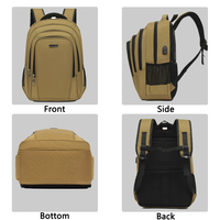 Mochila T601 de Lona de 18.8 Pulgadas con Carga USB, para Viajes, Estudiantes, Uso Diario, para Laptop, con Múltiples Compartimentos, para Negocios