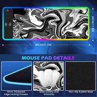 Tapis de souris de jeu d'ordinateur Gamer Pc accessoires coussin rvb tapis de souris de charge sans fil Surface pour tapis de souris de jeu pour le bureau