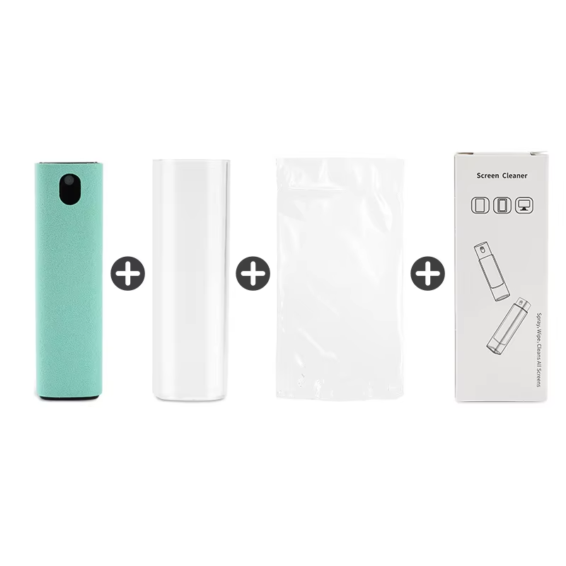 Light green cleaner+pc case+opp packaging+color box