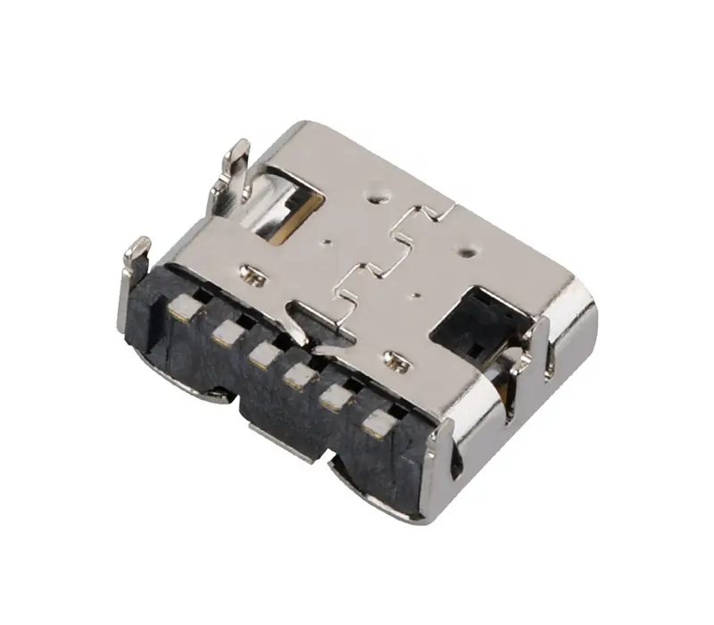 MUP 6PIN USB TYPE C connector PCB charging socket conn for smart wear Single-Row SMT usb reader hot sale in India Israel Egypt