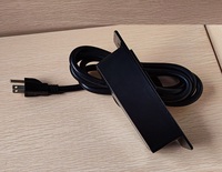Multiprise encastrable certifiée ETL, conforme ROHS, avec USB-A, USB-C, 2 prises, câble de 1,8 m, prise noire, norme américaine, pour usage domestique/bureau