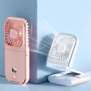 Mini Ventilador de Mano Personal, Ventiladores Recargables Portátiles, Banco de Energía de 3000 mAh, Soporte Plegable para Teléfono - Product Image 6