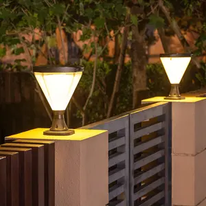 Zonne-energie Zeshoekige Koplamp Outdoor Wandlamp Eenvoudige Villa Gate Pijler Lamp Huishouden Tuin Lamp