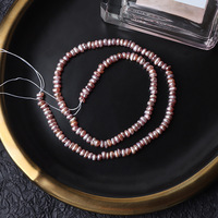 3-4mm Irrégulier Plat Naturel Perle D'eau Douce Violet Strand Matériel Perle Nue Diy Bijoux Matériel