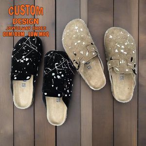 Zuecos personalizados, zapatillas deslizantes, famosas mujeres, hombres, toboganes, zuecos de verano, mulas de corcho, moda de lujo, sandalias personalizadas Birks - Product Image 3