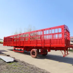 Rimorchio del carico del recinto laterale alto di utilità della cina per il trasporto animale delle pecore del bestiame del maiale