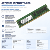 A9781929 TN78Y SNPTN78YC/32G 32GB DDR4 2666MHz ECC RDIMM 서버 메모리 MTA36ASF4G72PZ-2G6D HMA84GR7AFR4N-VK