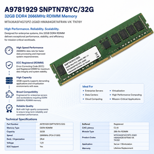 A9781929 TN78Y SNPTN78YC/32G Memoria de Servidor <span class=keywords><strong>DDR4</strong></span> de 32 GB a 2666 MHz ECC RDIMM MTA36ASF4G72PZ-2G6D HMA84GR7AFR4N-VK - Product Image 1