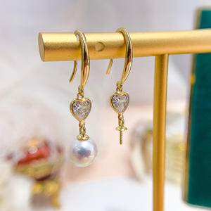 ต่างหูเงินแท้ S925 สำหรับทำเอง ประดับมุก สไตล์รัก แบบกลวง รองรับลูกปัดขนาด 8-11 มม. รุ่น 20926 ต่างหูแฟชั่นแบบห้อย - Product Image 2