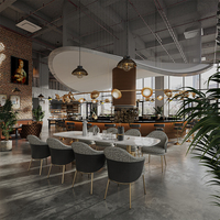 Solution complète de mobilier de restaurant : banquette sur mesure, canapé, table et chaises pour projets hôteliers