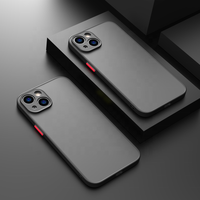 Antichoc Armure Mat étui pour iphone 13 12 11 Pro Max XR XS X 7 8 Plus SE Mini Luxe Silicone Couverture de Téléphone Capa
