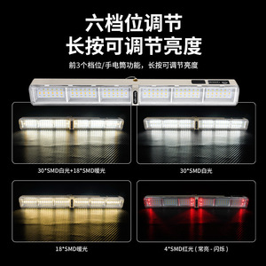 Solar Powered LED Camping Light <b>Rechargeable</b> Portable <b>Lamp</b> for Outdoor Night Market - Product Image 5
