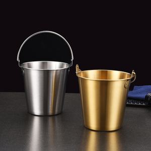 Seau à glace en acier inoxydable 304 avec poignée Seau à collation créative Classique À la mode mini seau à <span class=keywords><strong>champagne</strong></span> polyvalent portable - Product Image 2