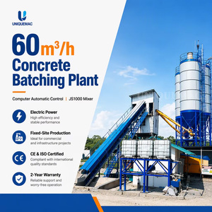 Ligne de production de béton prêt à l'emploi UNIQUE, électrique, 72 kW, 60 m³/h, avec moteur et propulseur - Product Image 1