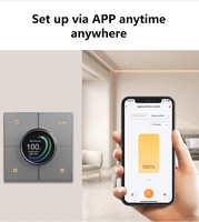 Interrupteur intelligent mural dissimulé Anjielo X3 en ABS+PC, 3 gangs, application Smart Life pour variateur, 250V 15A