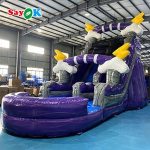 สไลเดอร์น้ำเป่าลมธีมสายฟ้า ทำจาก PVC สำหรับเด็ก - Product Image 1