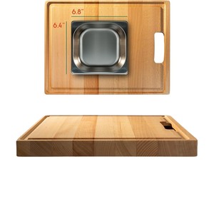 Planche à découper en bambou Jelin avec tiroir multifonctionnelle pour la cuisine - Product Image 5