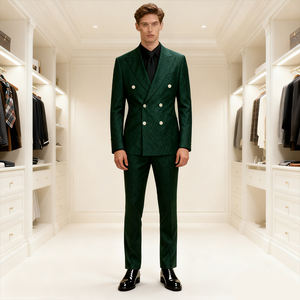 Nieuwste <span class=keywords><strong>Design</strong></span> Luxe Custom Heren Wollen Pak Slim Fit Jas Mannen Pakken Voor Zakelijke Evenementen - Product Image 1