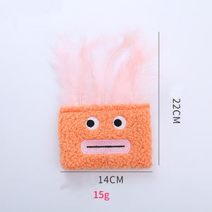 Juguetes para masticar para mascotas con forma de pluma al por mayor, divertidos juguetes de peluche interactivos con boca grande y cabeza explosiva con función chirriante para gatos - Product Image 2