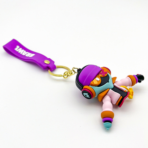 Portachiavi 3D in PVC all'ingrosso, simpatici ciondoli in gomma a forma di personaggio anime, portachiavi luminosi a forma di bambola, regalo - Product Image 6