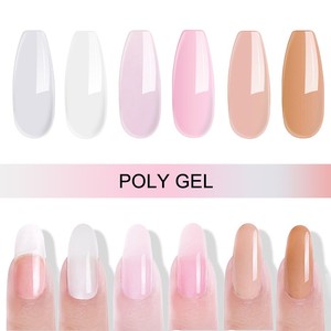 Polygel Nail Extension Poly Gel Gel acrílico UV Builder para extensión rápida Puntas de pulido Limpiador más herramienta de mani - Product Image 2
