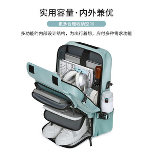 Mochila de Viaje de Gran Capacidad, Ligera, de Plástico, Color Sólido, 36-55L, Impermeable, Resistente al Desgaste, con Bolsillo Interior con Cremallera, para Ocio - Product Image 3