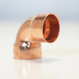 High-Quality Red <b>Copper</b> Welded <b>Copper</b> Pipe Flared Thickened Fitting - 90-Degree Elbow - Product Image 1
