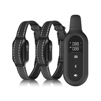 Wasserdichtes Wiederaufladbares Ferngesteuertes Anti-Bell-Hundehalsband mit 3 Modi: Piepton, Vibration, Schock, IP67 Intelligentes Trainingsgerät