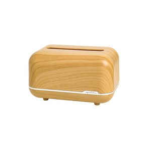 Magnetic Tissue Box Faux Wood Color Desktop Home Use Convenient Storage - Product Image 5