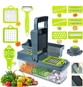 Gran oferta de negocios, herramientas de cocina 15 en 1, cortador de <span class=keywords><strong>cebolla</strong></span>, pelador, accesorios de cocina, rebanador de alimentos, picador de verduras - Product Image 1