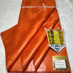 Imprimés de mariage nigérians originaux Bazin Riche 100% coton Jacquard résistant à l'eau Technique tissée pour les mariages au Mali - Product Image 3