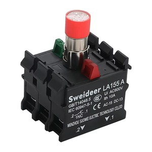Interruptores de Botón Pulsador Iluminados de 22mm con Retorno Automático, Encendido/Apagado, Impermeables, con Bloqueo, Planos, Redondos, Mecánicos - Product Image 4