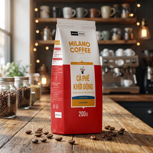 Café moulu OEM au beurre iodé 200g Sel Torréfaction Intense Vietnam Robusta Marque Privée Vente en Gros Boissons Haute Qualité AMER - Product Image 3