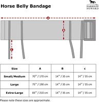 Protection abdominale pour cheval, bandage de protection contre les éraflures et les égratignures, protection abdominale, protection de la peau, grande taille