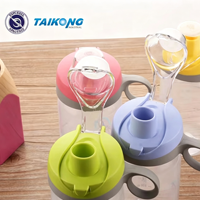Bouteille d'eau en plastique transparente avec logo personnalisé, impression sérigraphique, cadeau promotionnel