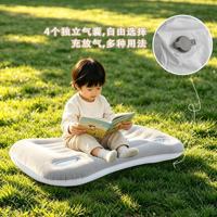 Cama Inflable para Niños Pequeños, Portavasos para Biberones, Artículos Esenciales para Viajes de Bebés, Escritorio Gris Multifuncional para Leer, Escritorio para Computadora Portátil en la Cama