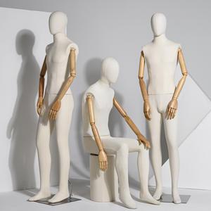 <span class=keywords><strong>Maniquí</strong></span> de pie de cuerpo completo de madera con brazos articulados, tela de terciopelo, espuma de sastrería <span class=keywords><strong>para</strong></span> hombres, <span class=keywords><strong>maniquí</strong></span> <span class=keywords><strong>para</strong></span> tiendas de <span class=keywords><strong>ropa</strong></span> - Product Image 4