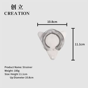 Création d'un passoire à <span class=keywords><strong>cocktail</strong></span> triangulaire conique en acier inoxydable écologique de 1,2 mm d'épaisseur avec couleur et logo personnalisables - Product Image 2