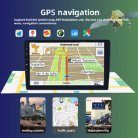Monitor de Coche Universal Android Negro de 9/10 Pulgadas 1 DIN, Reproductor de DVD para Coche con GPS y Navegación Inteligente