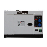 Générateur diesel portable super silencieux de 6,5 kW 50 Hz avec démarrage automatique ATS, télécommande, refroidissement par air, pour usage domestique