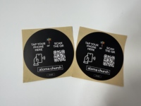 Dia 75/100mm redondo NTAG 213 grifo para dar etiquetas adhesivas código QR impresión personalizada Iglesia NFC etiqueta