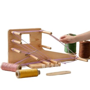 Cross-border creative wooden yarn crochet <b>machine</b> solid wood embroidery yarn ball organizer rack yarn storage and <b>binding</b> rack - Product Image 3