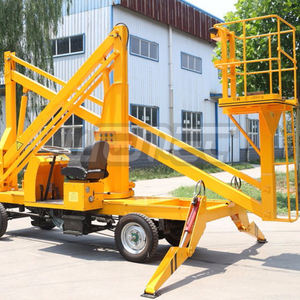 Самоходный Электрический прицеп, телескопический шарнирный подъемник вишни, подъемник паука, буксируемый подъемник, платформа для воздушной работы - Product Image 5