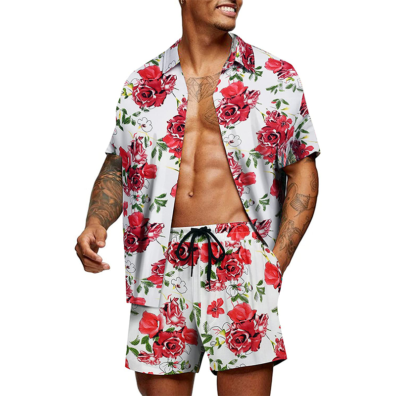 Conjunto Hawaiano de verano para hombre10 Conjunto Hawaiano de verano para hombre10