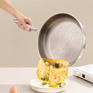 Juego de Sartenes de Acero Inoxidable SS430 al por Mayor <span class=keywords><strong>con</strong></span> Mango Desmontable y Revestimiento Antiadherente para Cocina Doméstica y Restaurantes - Product Image 4
