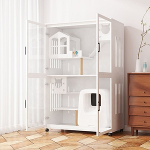 Fabrika toptan lüks ahşap kedi evi büyük kedi yatak kedi Hous kapalı özelleştirebilirsiniz - Product Image 2