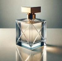 Botol Parfum Persegi Transparan Grosir dengan Logo Custom, Dinding Tebal, Tepi Bersegi, Tutup Perak, Botol Semprot untuk Kemasan Kosmetik