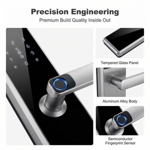 Nouvelle serrure connectée Wi-Fi intelligente biométrique DSYMBOL 2026, prix usine, compatible <span class=keywords><strong>Tuya</strong></span>, idéale pour portes en bois - Product Image 5