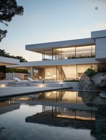 Casa Prefabricada de Lujo de Nuevo Diseño/Villa Prefabricada con Piscina